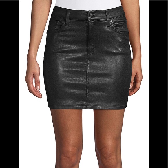 Agolde Lydia Black Vegan Leather Mini Skirt - Picture 7 of 7